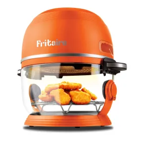 Fritaire Self-Cleaning Glass Bowl Air Fryer, 5-Qt, Orange