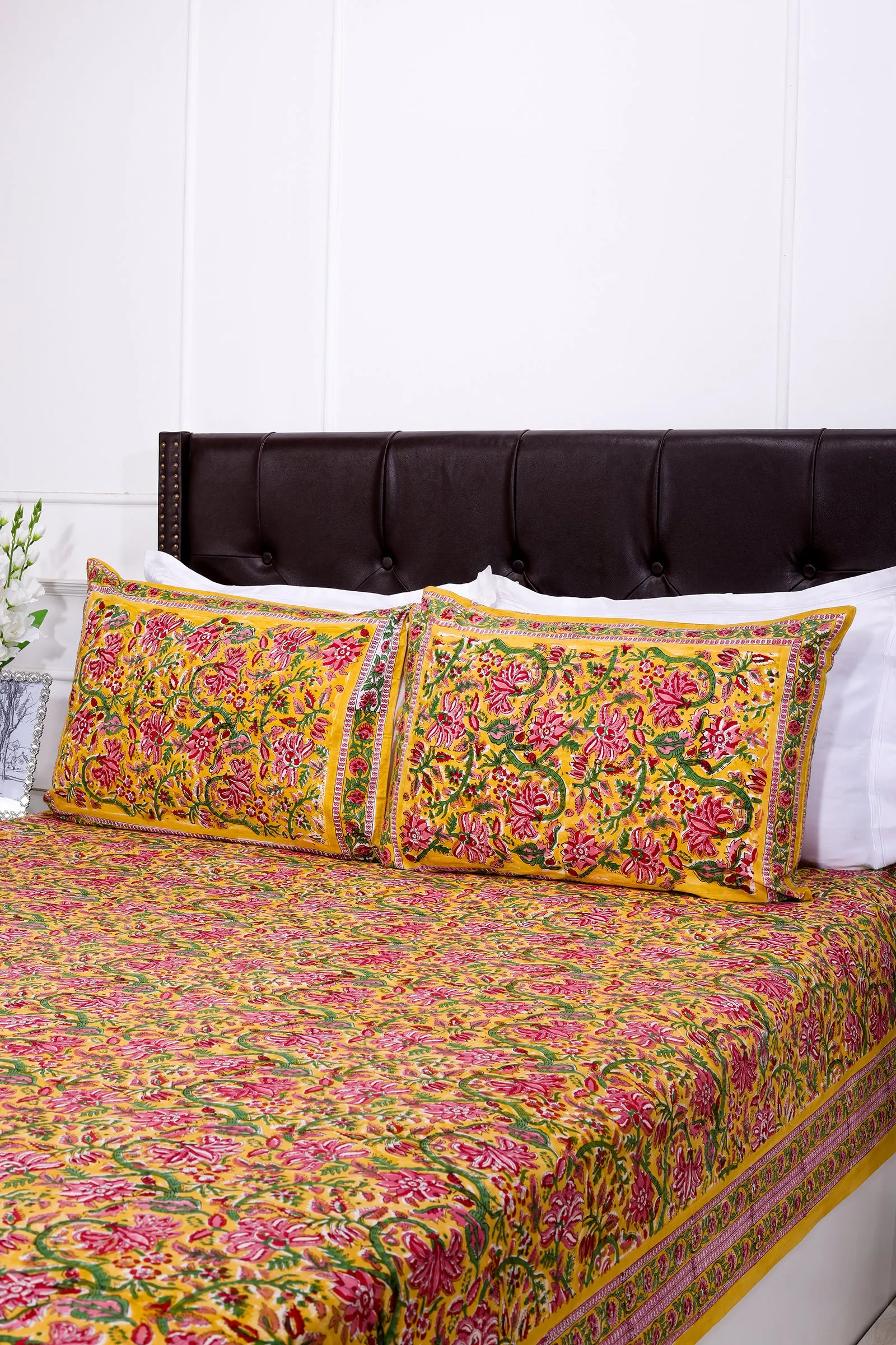 Gayatri Mustard Cotton  Bedsheet