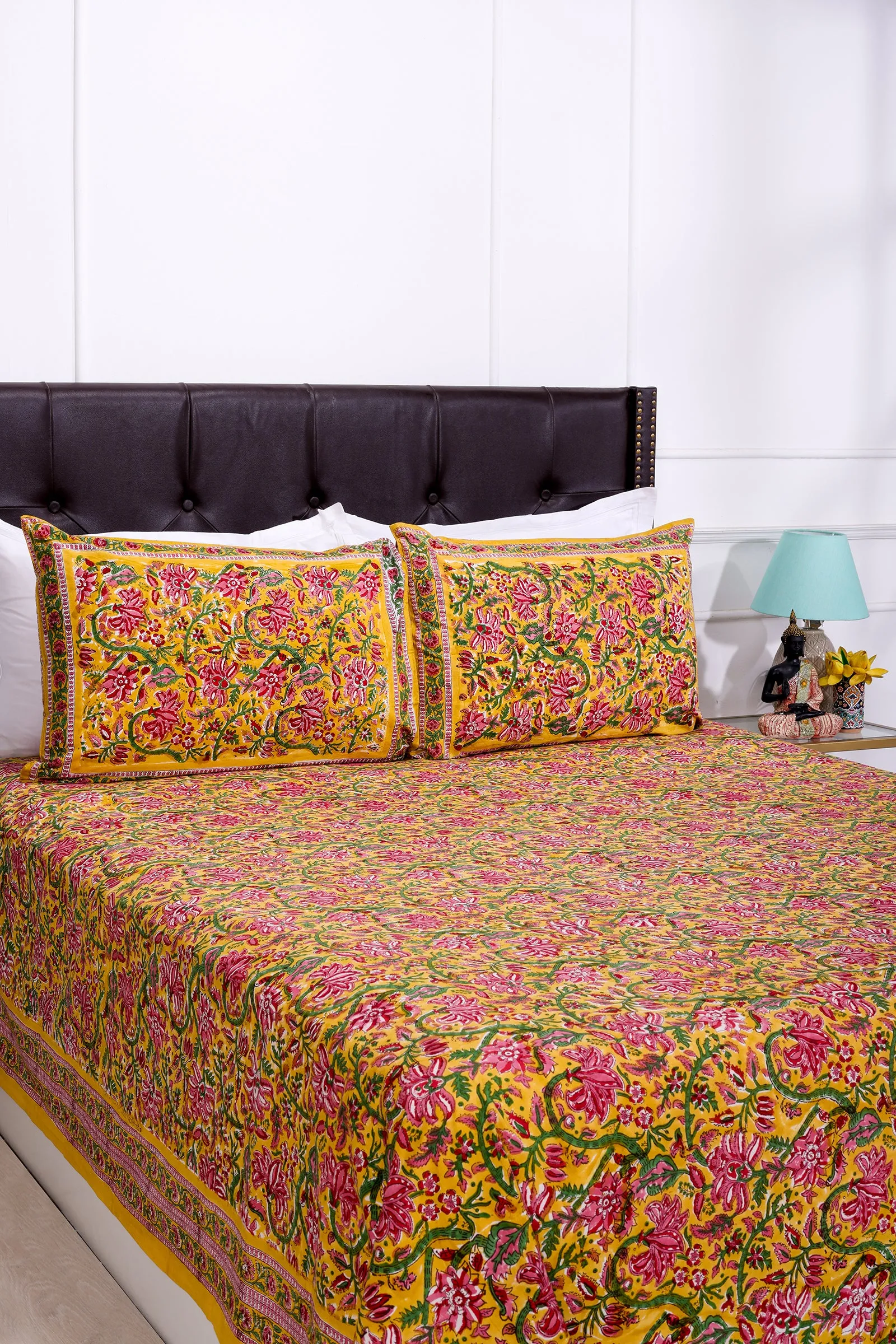 Gayatri Mustard Cotton  Bedsheet