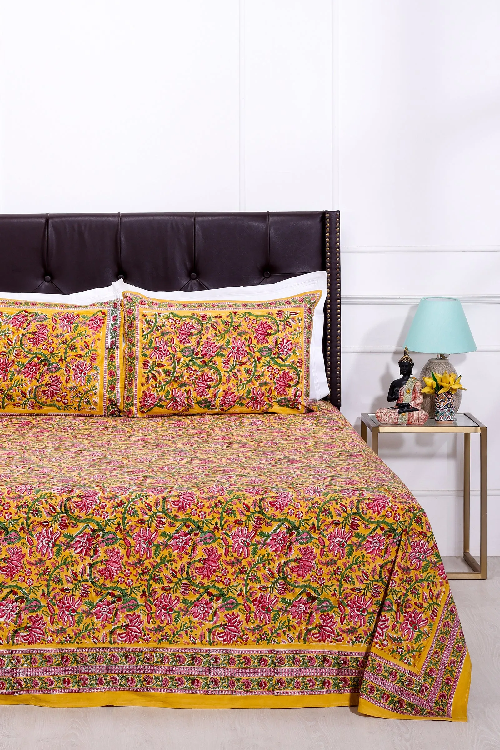 Gayatri Mustard Cotton  Bedsheet