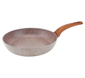 Granite Coating Wooden Handled Fry Pan