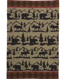 Great Outdoors Moose and Bear Dish Towel