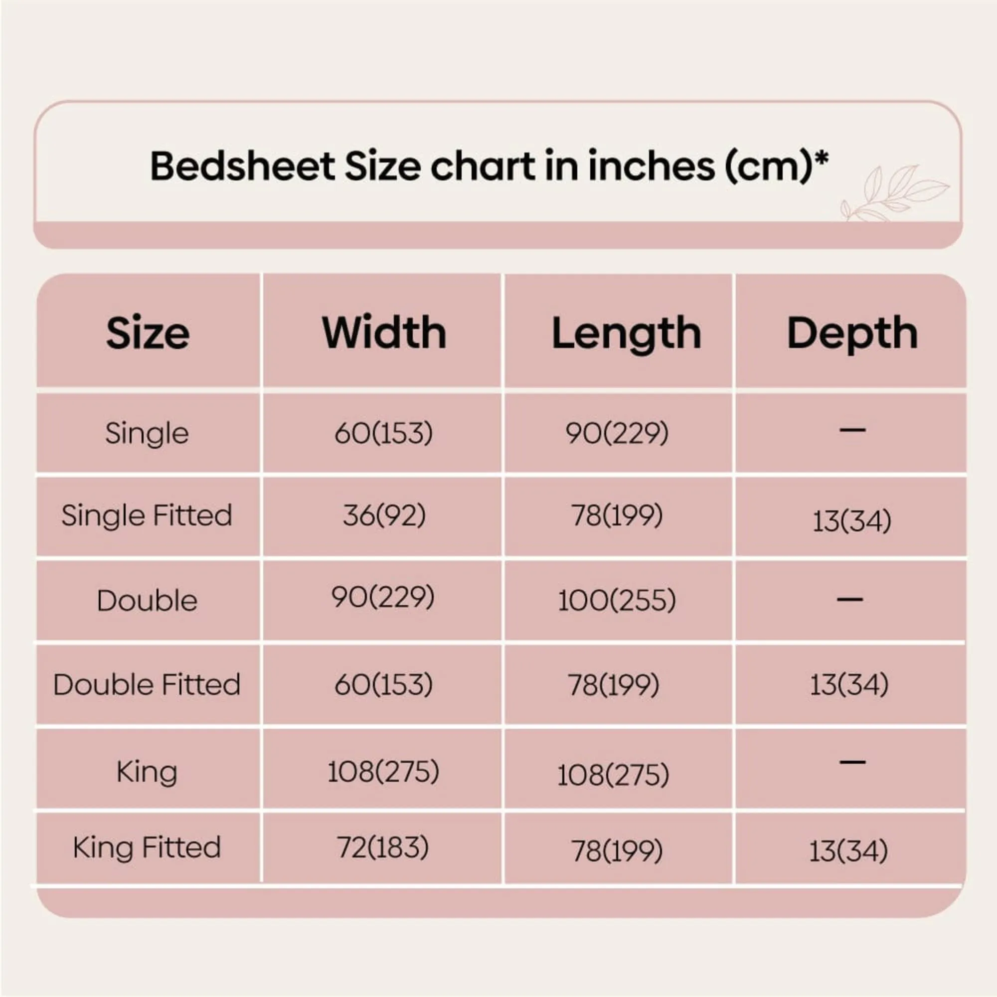 haus & kinder 100% Cotton Queen Size Bedsheet for Double Bed, 1 Cotton Bed Sheet for Double Bed (90 X 100 Inches) with 2 Pillow Covers | 186 TC | Light Pink