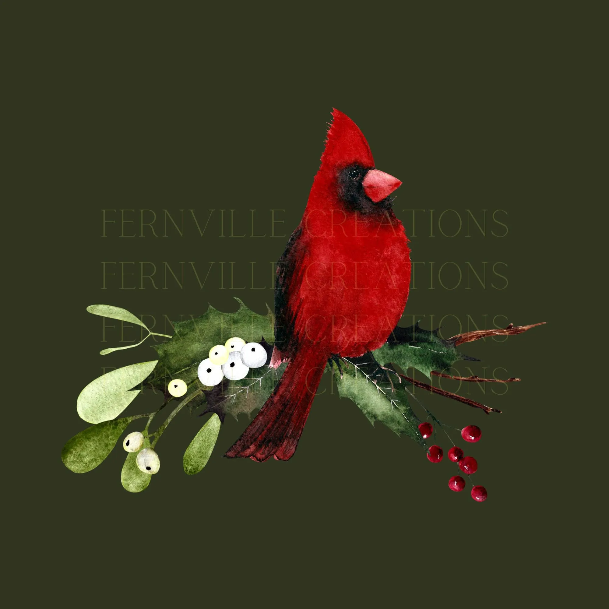 Holiday Cardinal Finger Towel for Nature Lovers