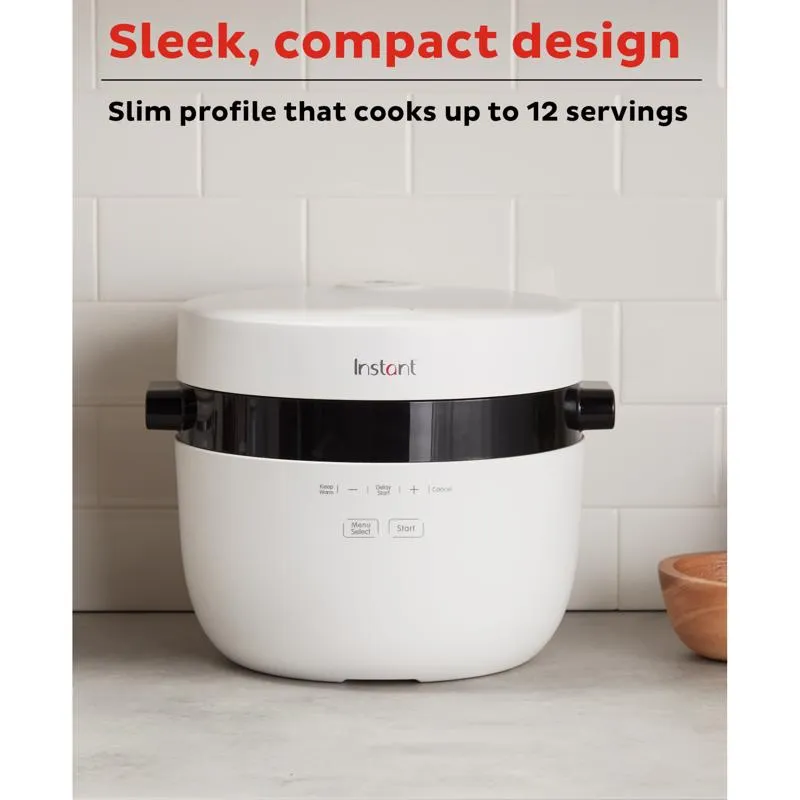 Instant White 20 cups Programmable Rice Cooker and Food Steamer