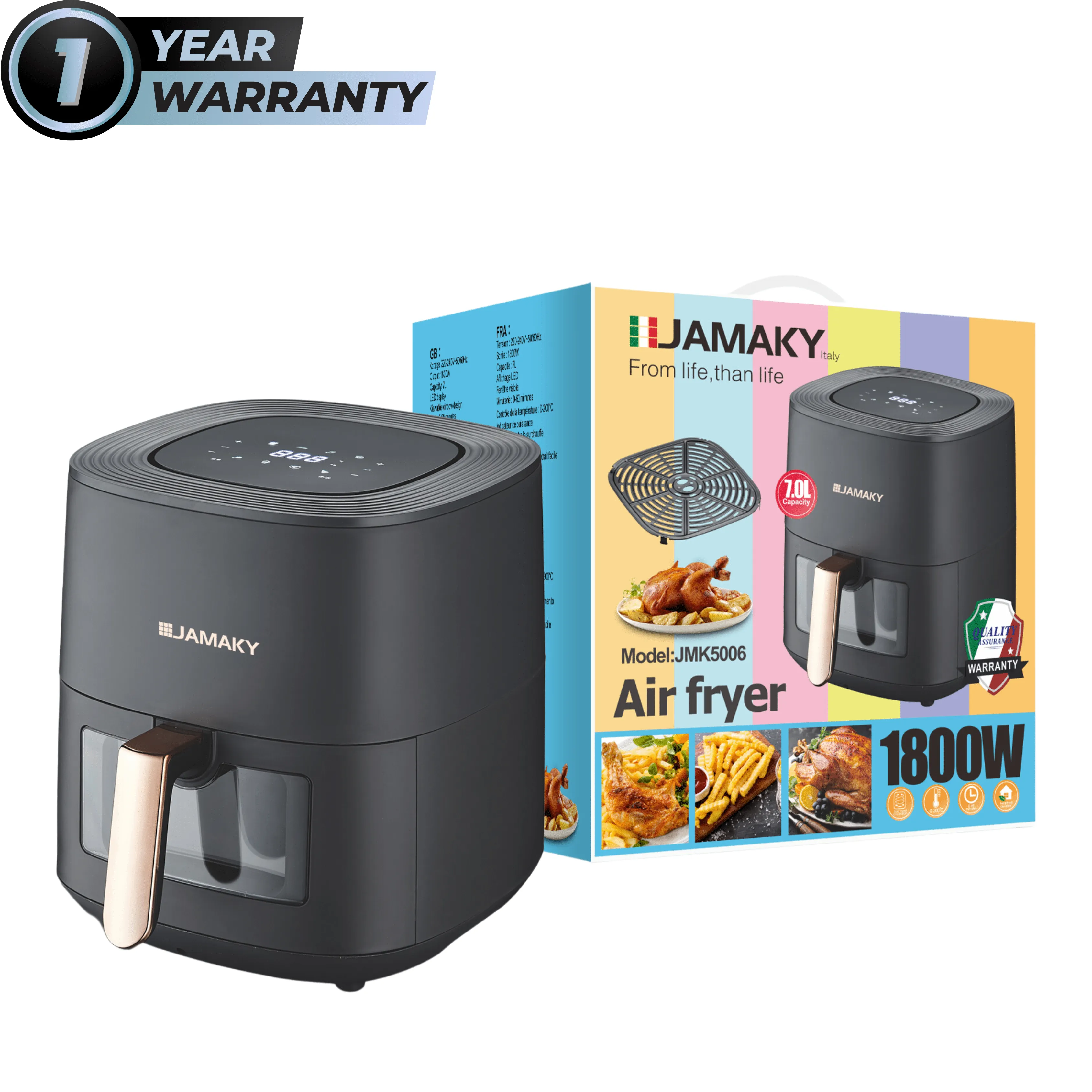 JAMAKY - Air Fryer 1800W