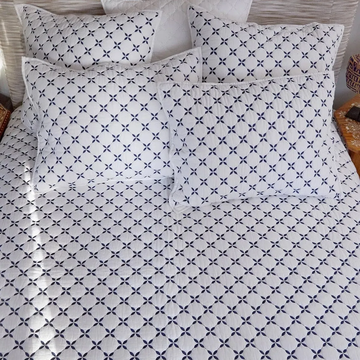 Layla Indigo Coverlets by John Robshaw