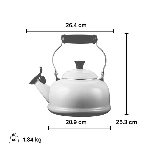 Le Creuset 1.6 Litre Classic Whistling Kettle, Oyster