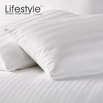 Lifestyle Hotel Whites 1-inch Stripes Sheet Set