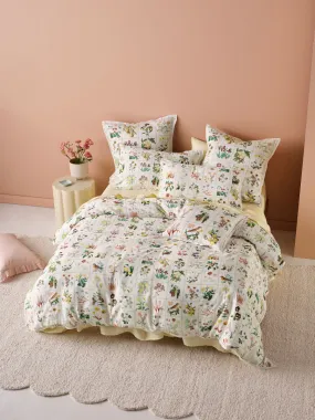 LINEN HOUSE GARDEN BED VANILLA QUILT COVER SET