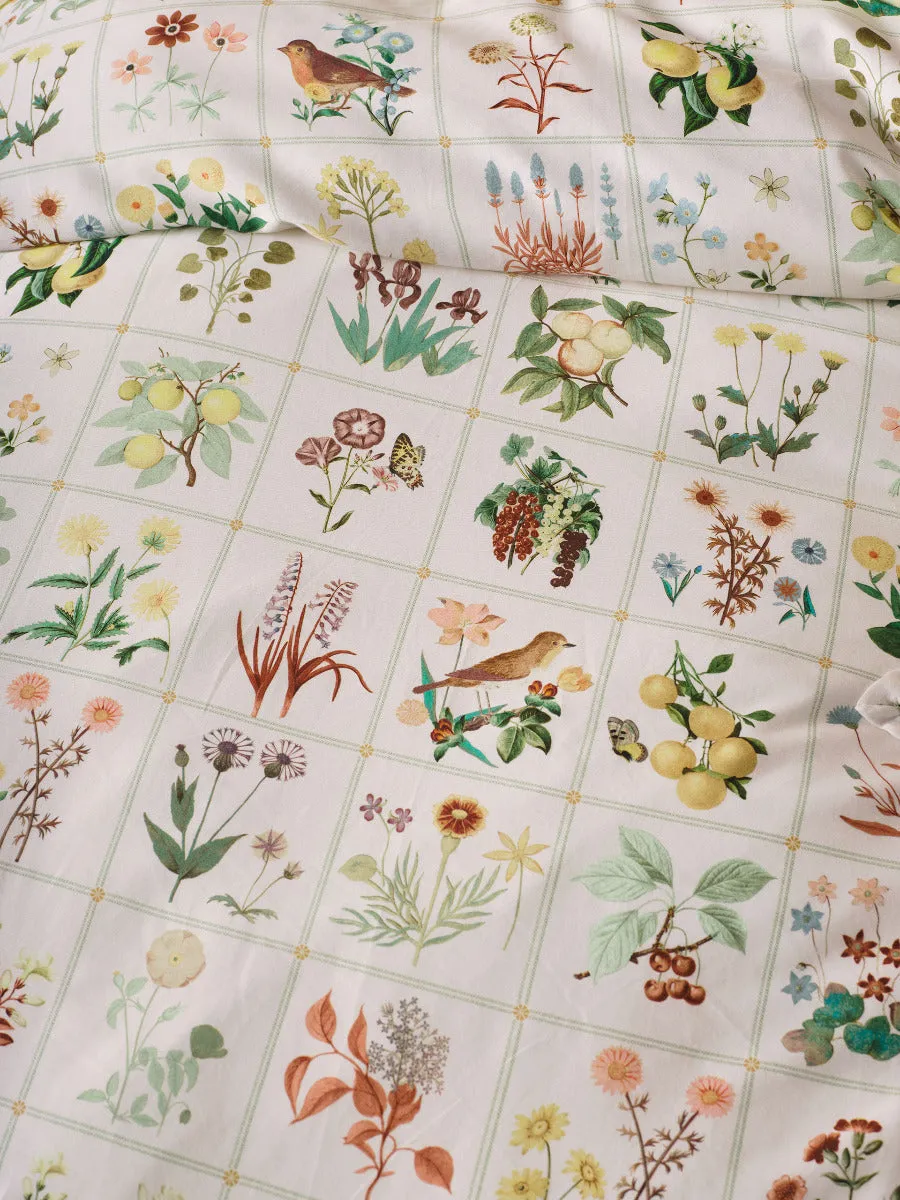 LINEN HOUSE GARDEN BED VANILLA QUILT COVER SET