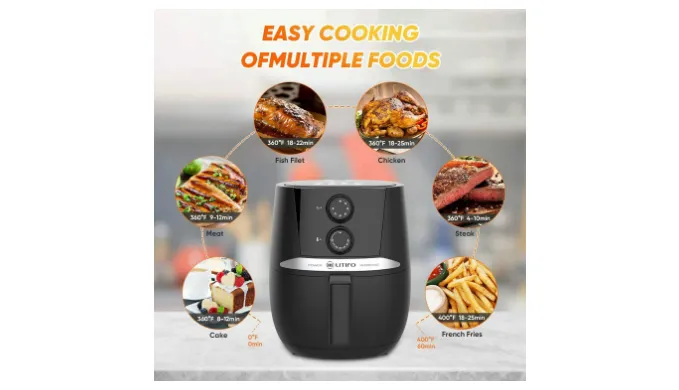 LITIFO Air Fryer, 4.5 QT Air Fryers Oven Oilless Cooker (NEW) - Ships Quick!