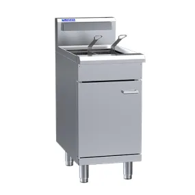 LUUS Professional 2 Basket Single V-Pan Fryer 450mm - FV-45