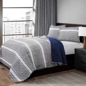 Marlton Stripe Quilt 3 Piece Set