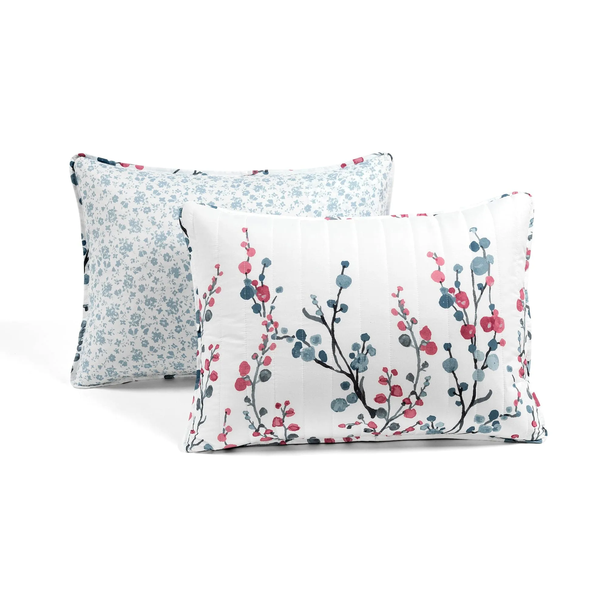 Mirabelle Watercolor Floral Reversible 3 Piece Quilt Set