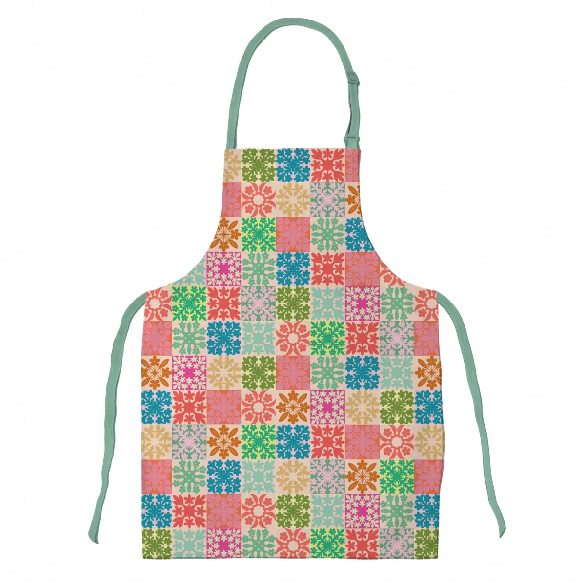 Multi Hawaiian Quilt Adult Apron