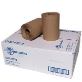 New Generation Hardwound  Kraft Roll Towels-Kraft(8" X #350)