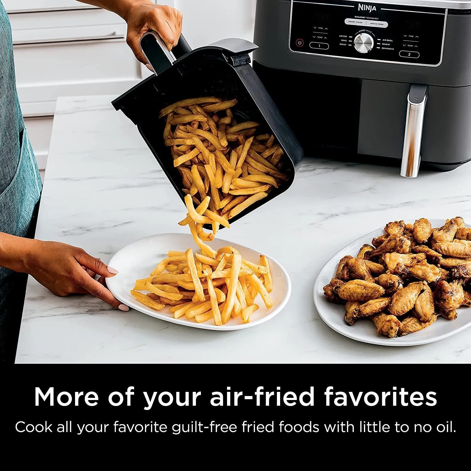 Ninja DZ401 Foodi 6-in-1 10-qt. XL 2-Basket Air Fryer