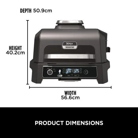 Ninja OG850UK Pro XL Electric BBQ Grill and Smoker with Cover OG850UKKIT Open Box Clearance