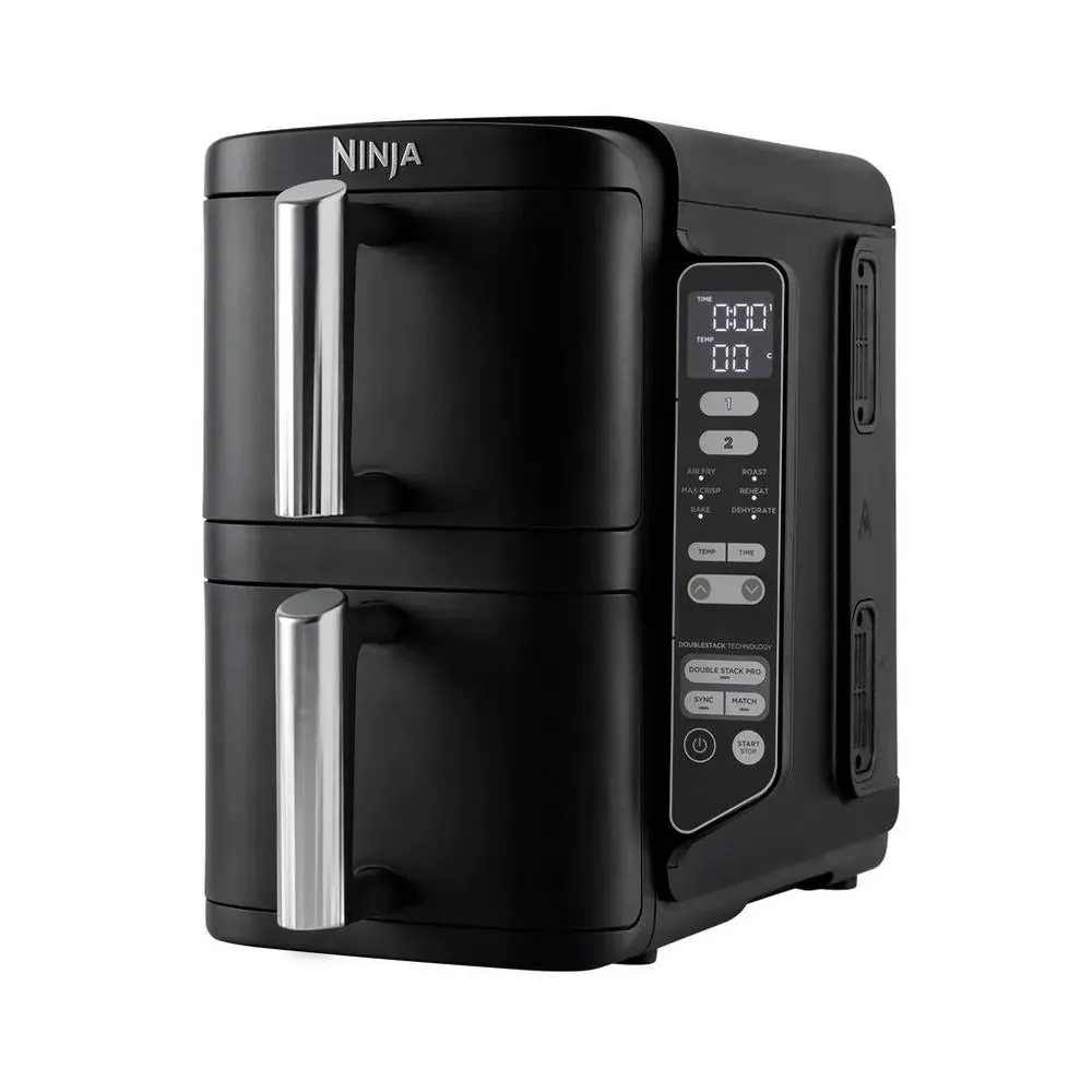 Ninja SL300UK 7.6 Litre 2-Drawer Double Stack Air Fryer, Black