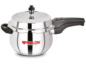 NIRLON Sandwich Bottom Induction Friendly Outer Lid Stainless Steel Pressure Cooker, 3 Litre