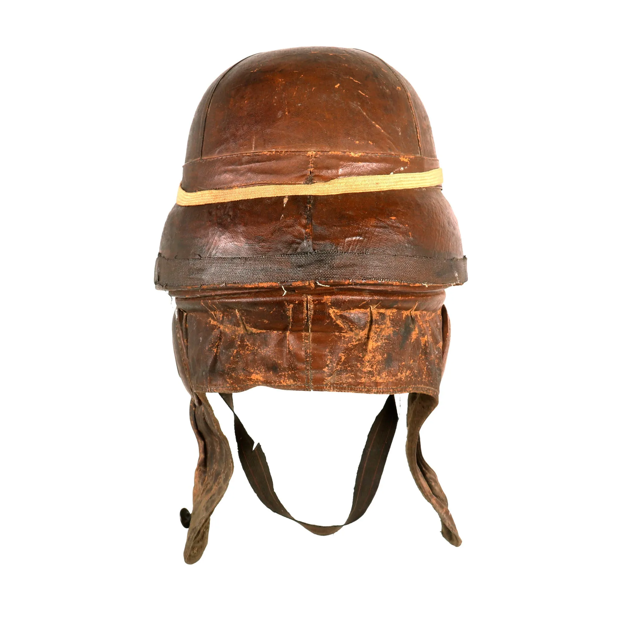 Original French WWI Armée de l'Air Air Force Roold Aviation Crash Helmet With Original Period Applied Insignia, Correct Ear Pieces, Intact Label and American Luxor Goggles - Casque d’Aviateur