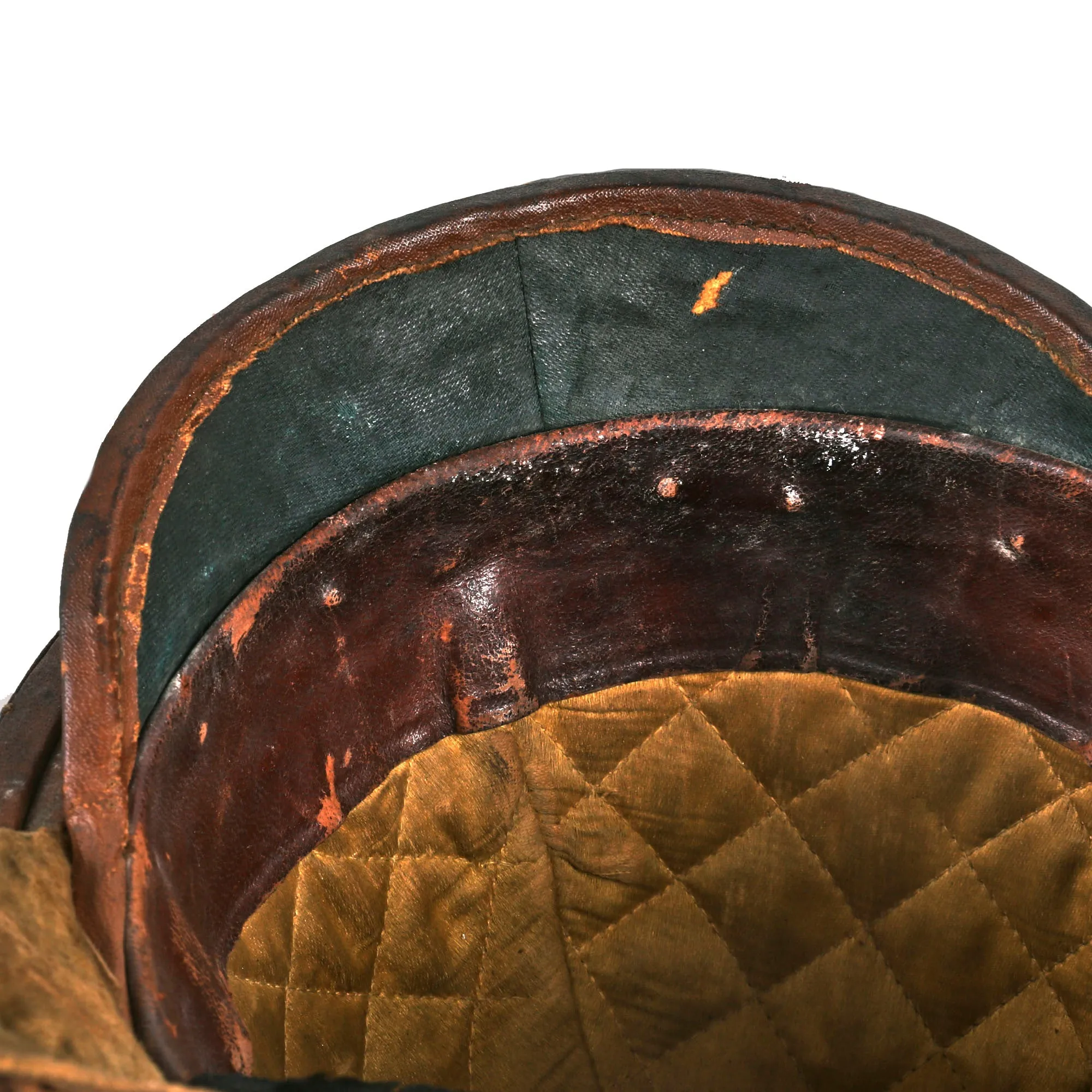 Original French WWI Armée de l'Air Air Force Roold Aviation Crash Helmet With Original Period Applied Insignia, Correct Ear Pieces, Intact Label and Goggles - Casque d’Aviateur