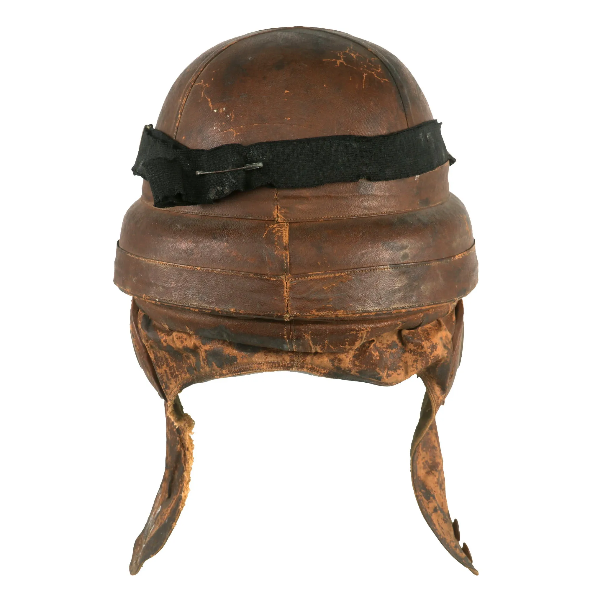 Original French WWI Armée de l'Air Air Force Roold Aviation Crash Helmet With Original Period Applied Insignia, Correct Ear Pieces, Intact Label and Goggles - Casque d’Aviateur