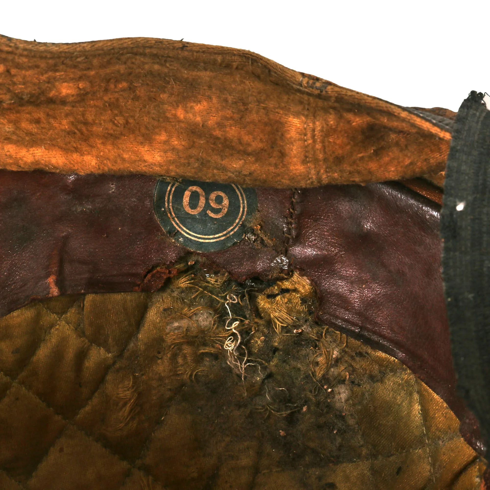 Original French WWI Armée de l'Air Air Force Roold Aviation Crash Helmet With Original Period Applied Insignia, Correct Ear Pieces, Intact Label and Goggles - Casque d’Aviateur