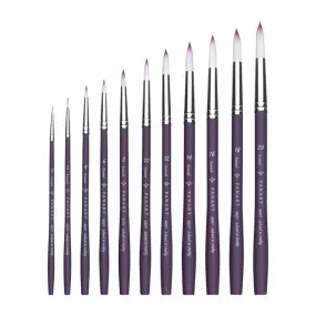 PANART TWO TONE SYNTHETIC SH BRUSH SET R-2,6,12 F-6