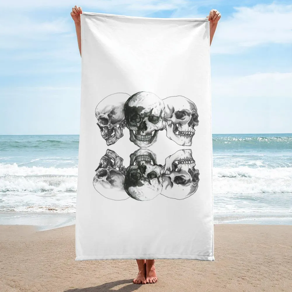 Perspective Skulls Towel Illustrated by Robert Bowen