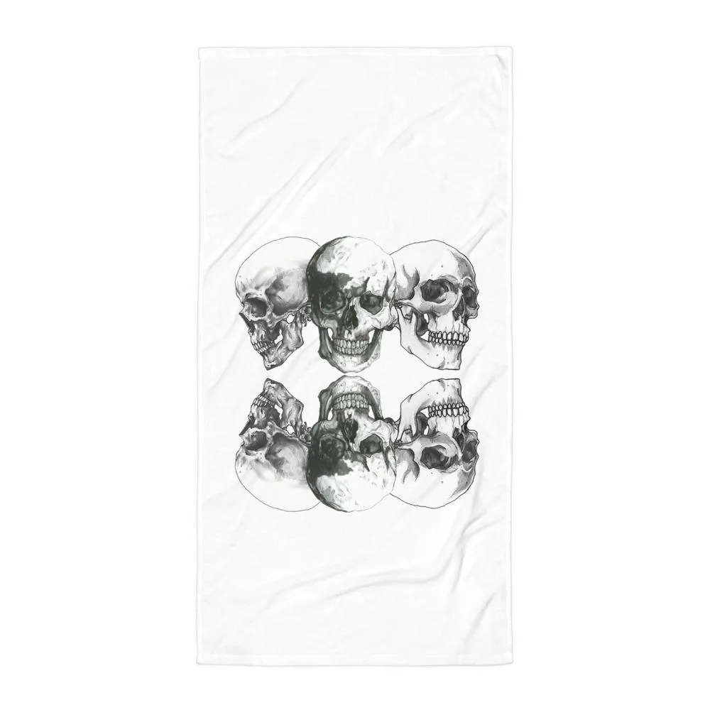 Perspective Skulls Towel Illustrated by Robert Bowen