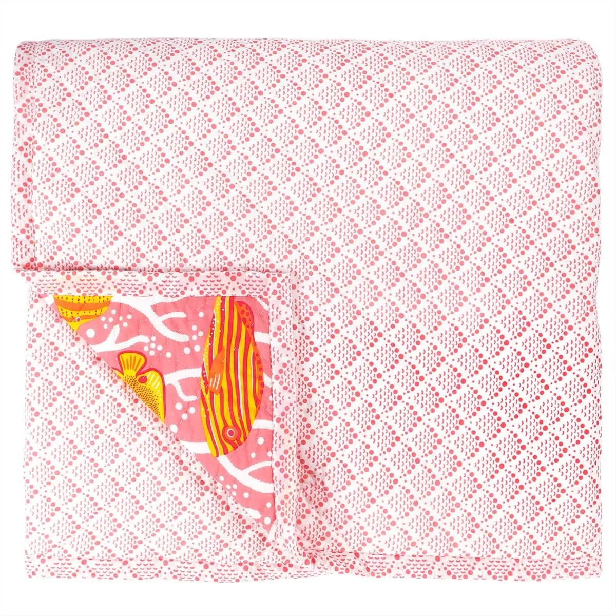 Pink Coral Reef Quilt - Single Size