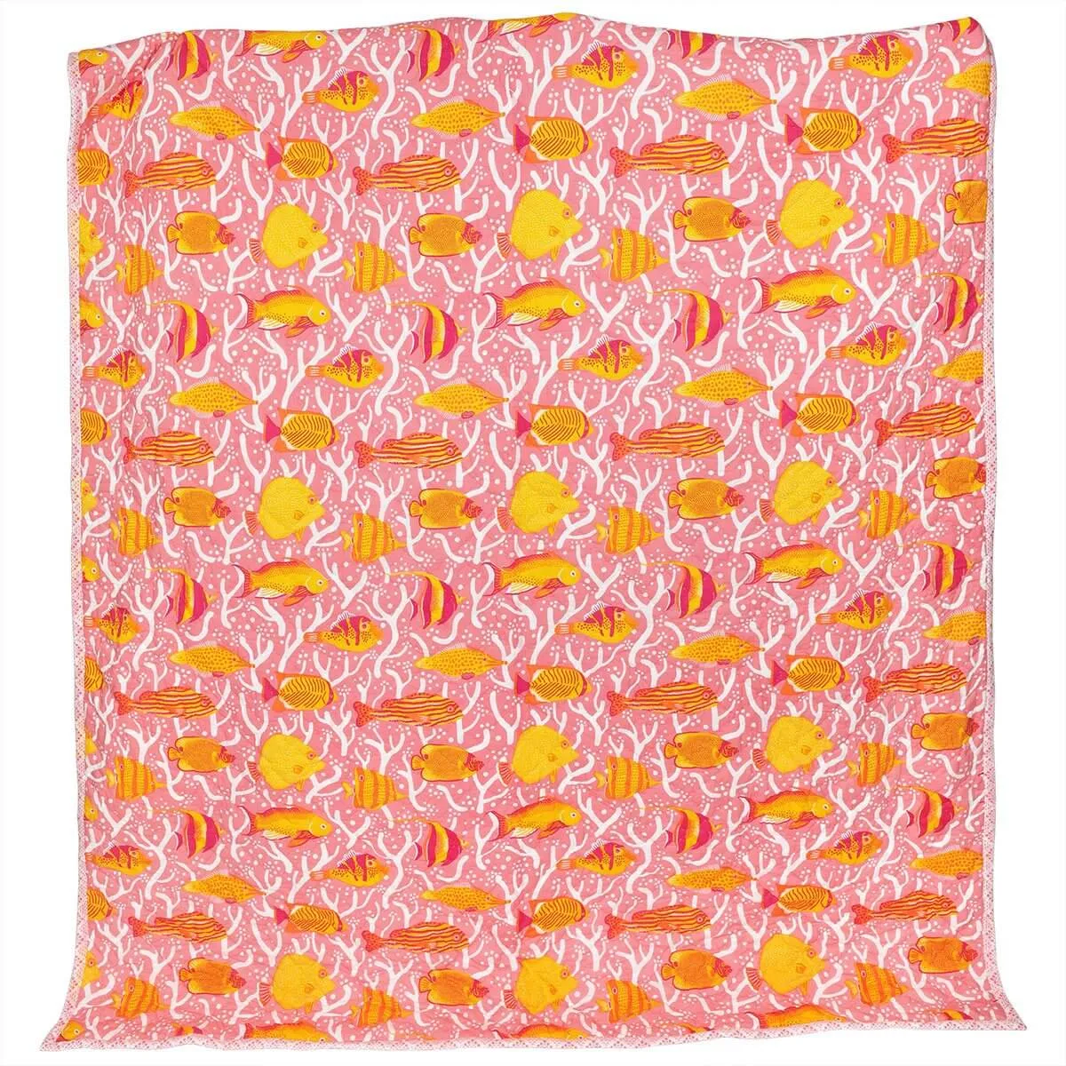 Pink Coral Reef Quilt - Single Size