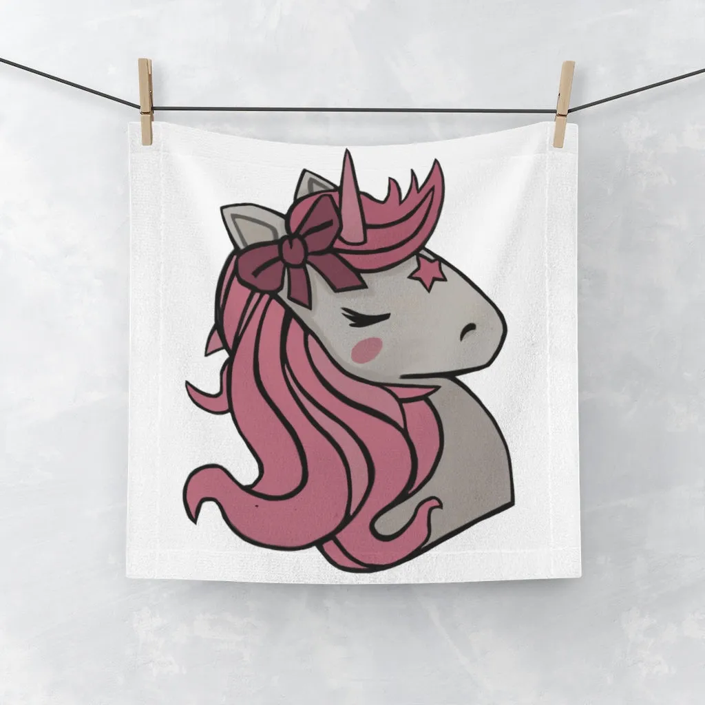 Pink Unicorn Horse Face Towel