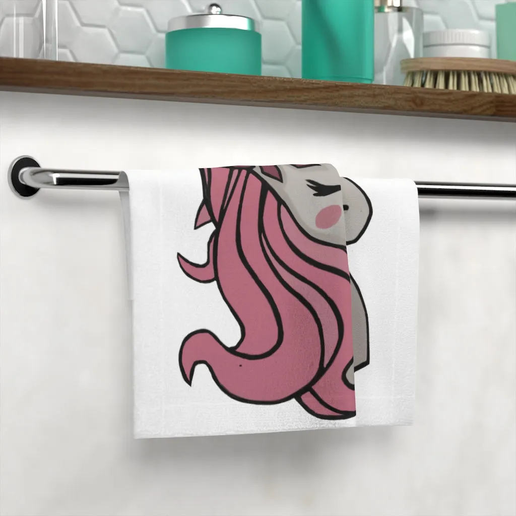 Pink Unicorn Horse Face Towel