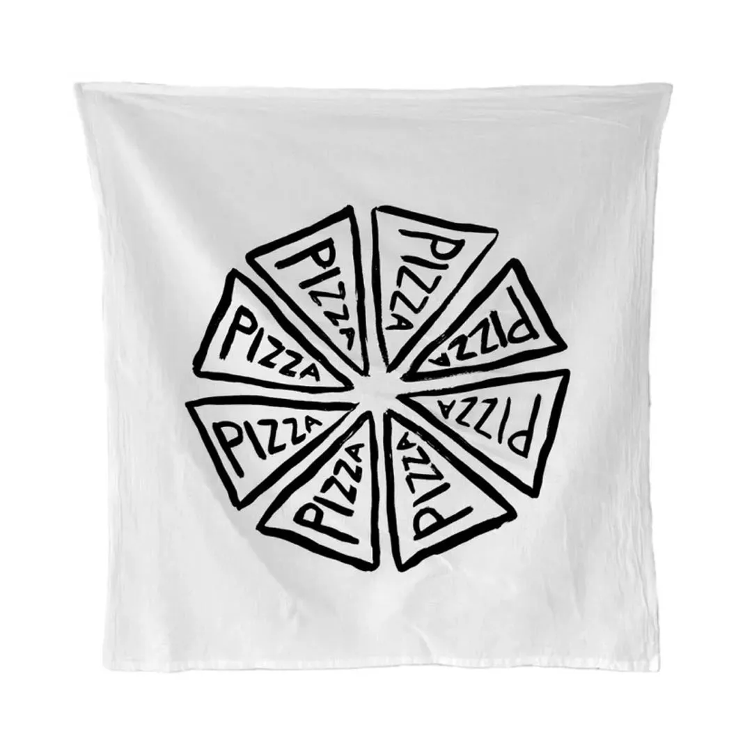 PIZZA PARTY FLOUR SACK KITCHEN TOWEL