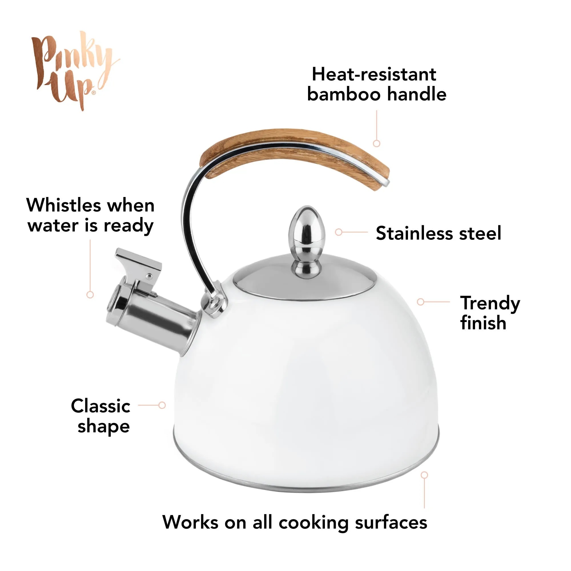 Presley White Tea Kettle