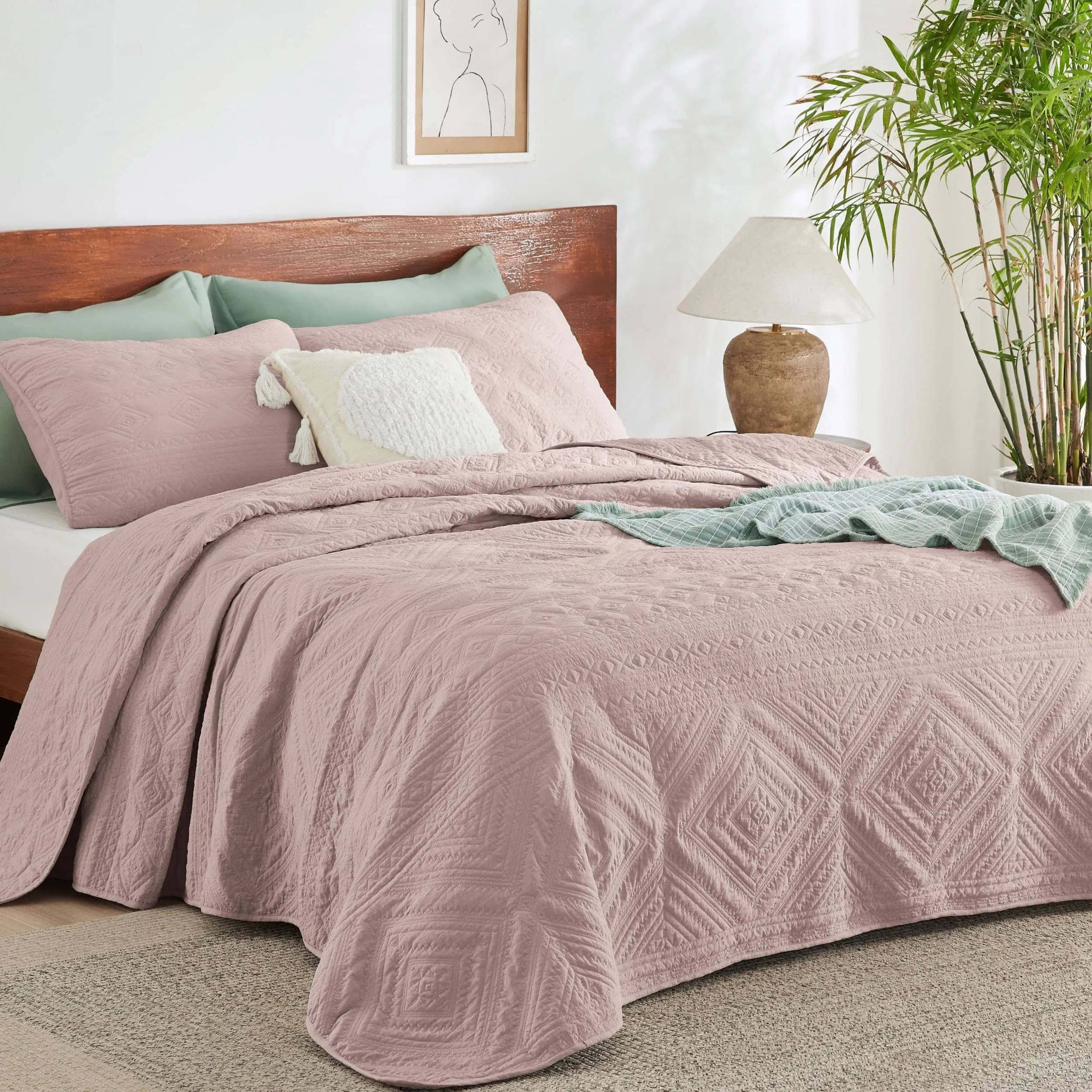 Prewashed Microfiber Quilt Set