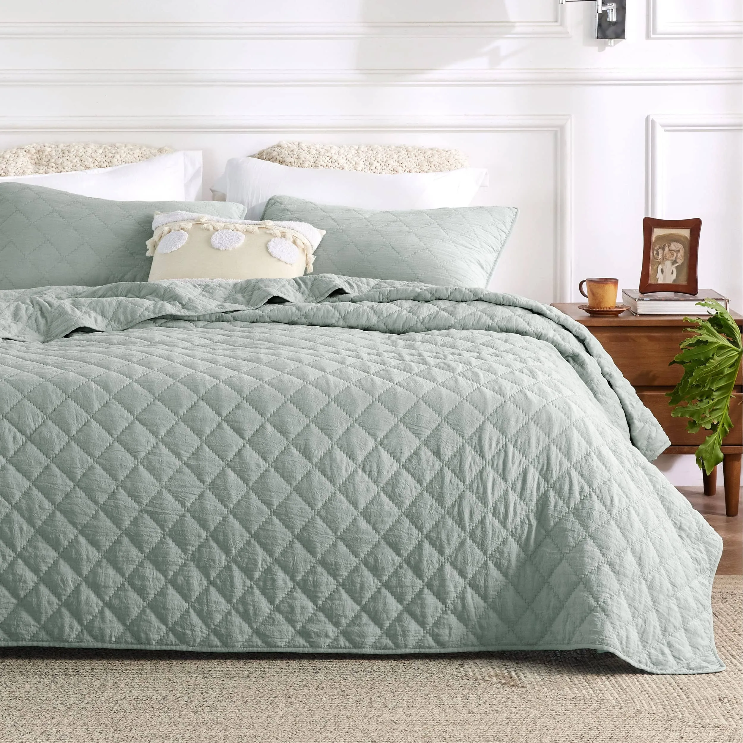 Prewashed Microfiber Quilt Set