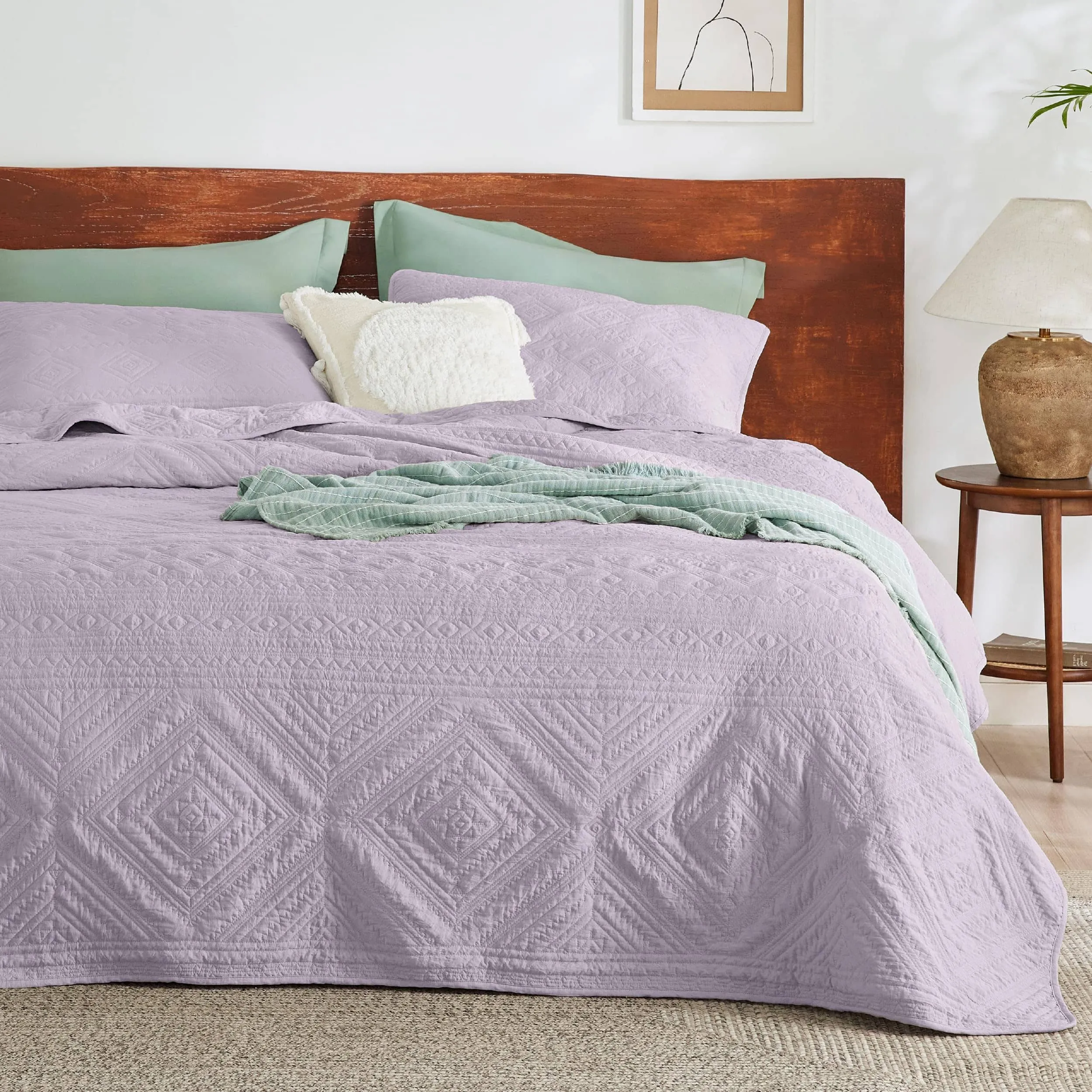 Prewashed Microfiber Quilt Set