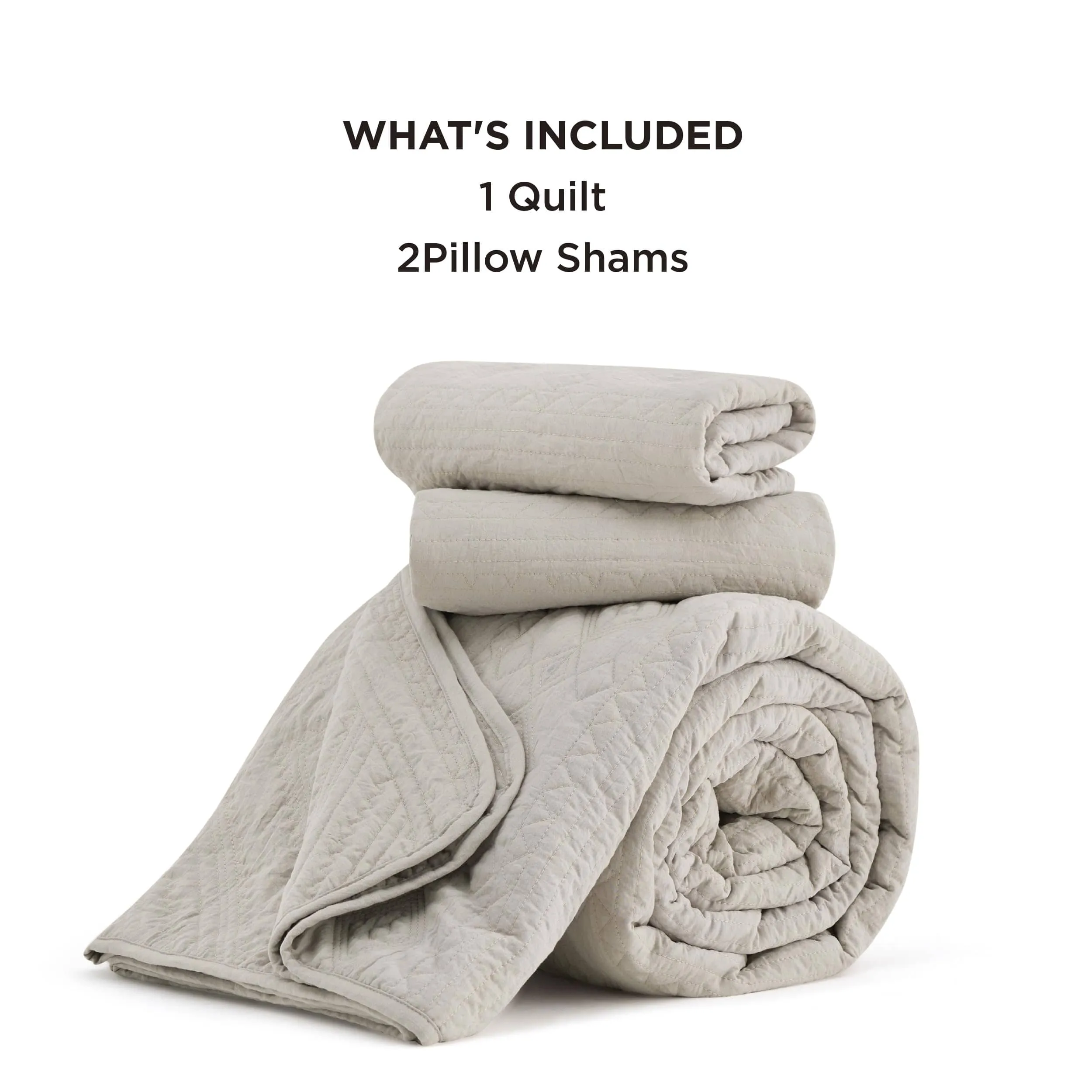 Prewashed Microfiber Quilt Set