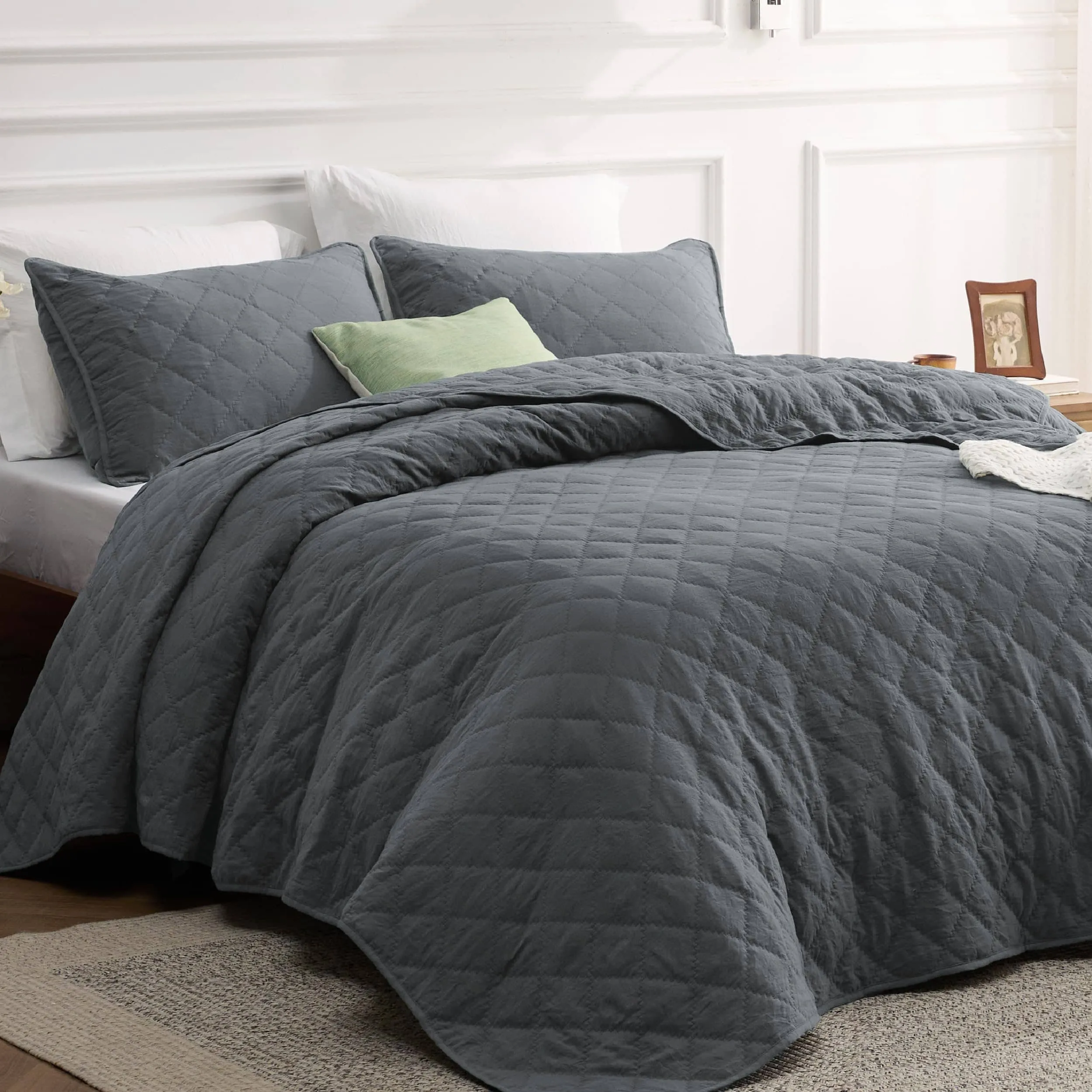 Prewashed Microfiber Quilt Set