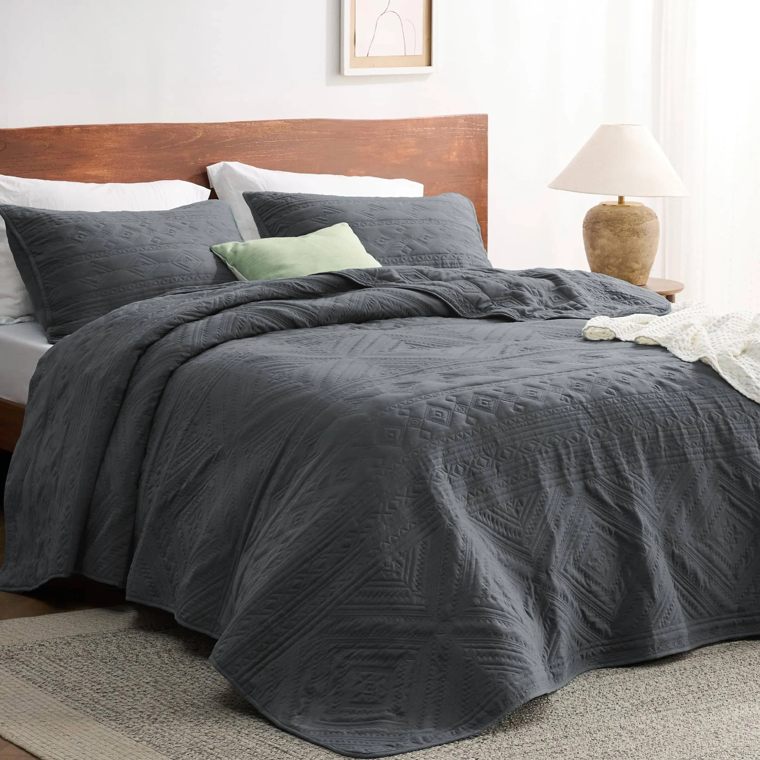 Prewashed Microfiber Quilt Set