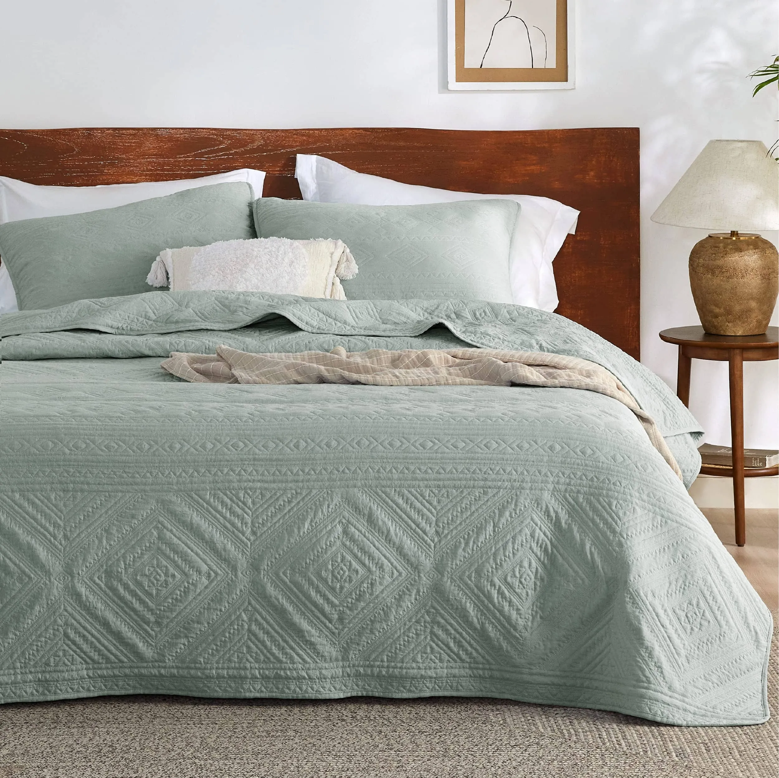 Prewashed Microfiber Quilt Set