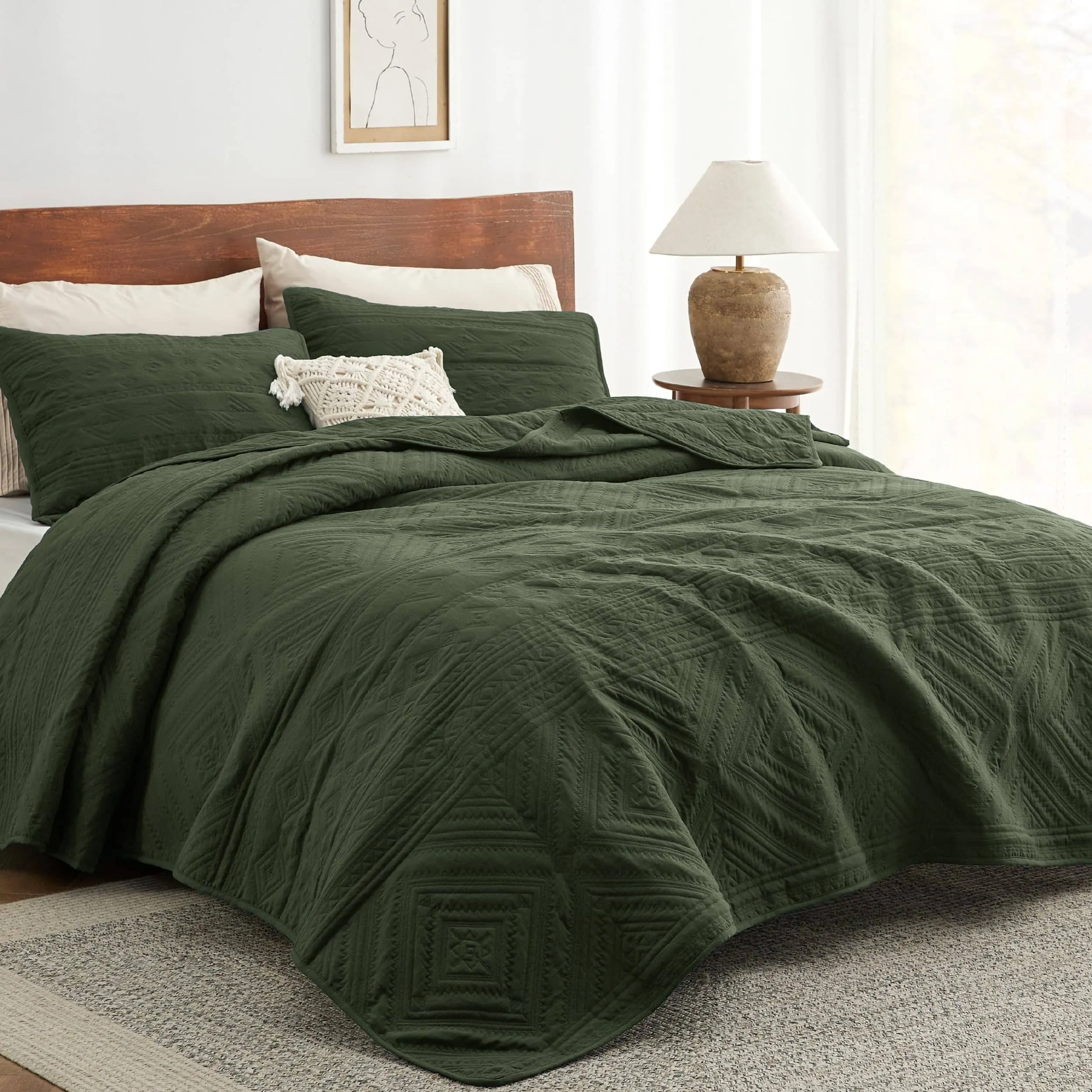 Prewashed Microfiber Quilt Set