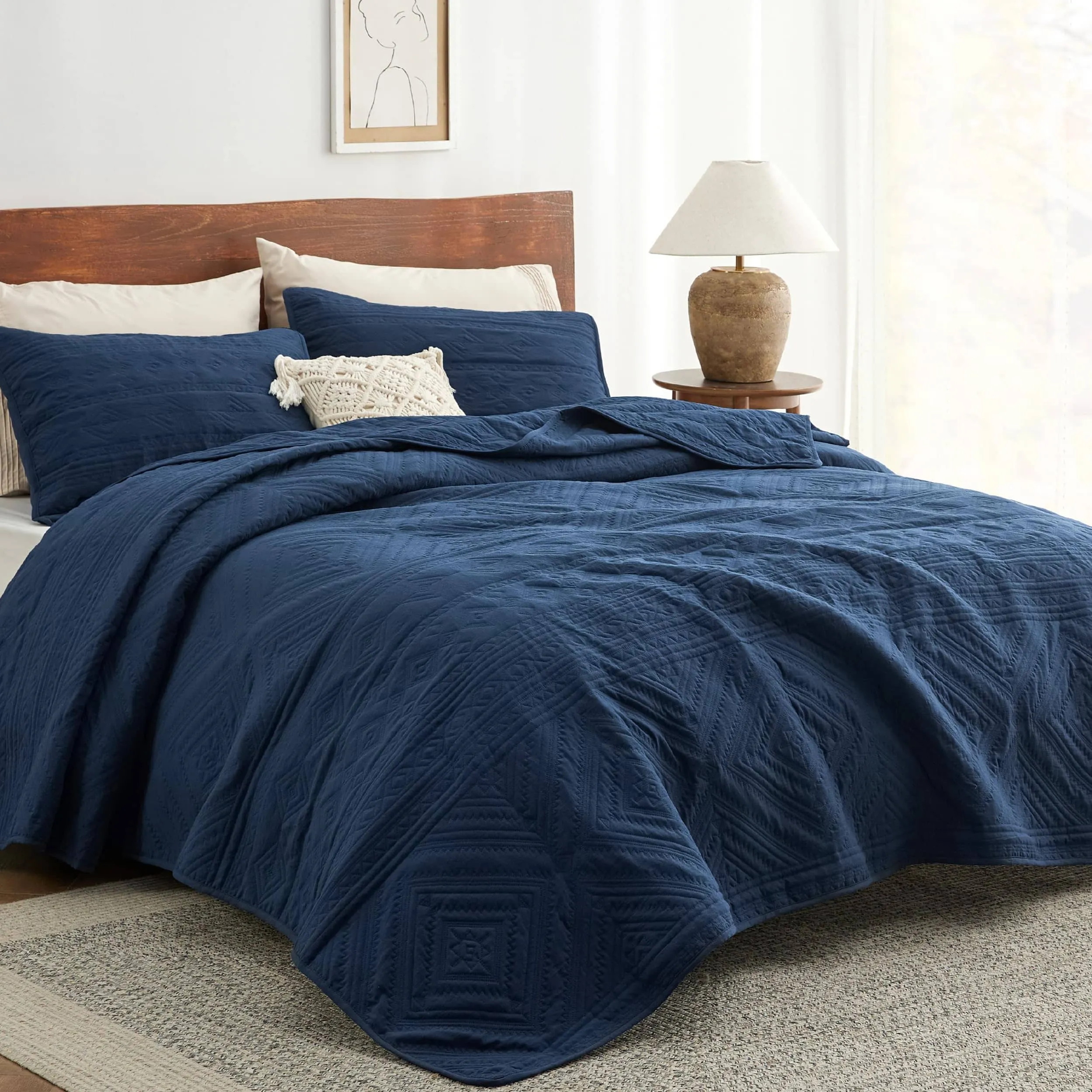 Prewashed Microfiber Quilt Set