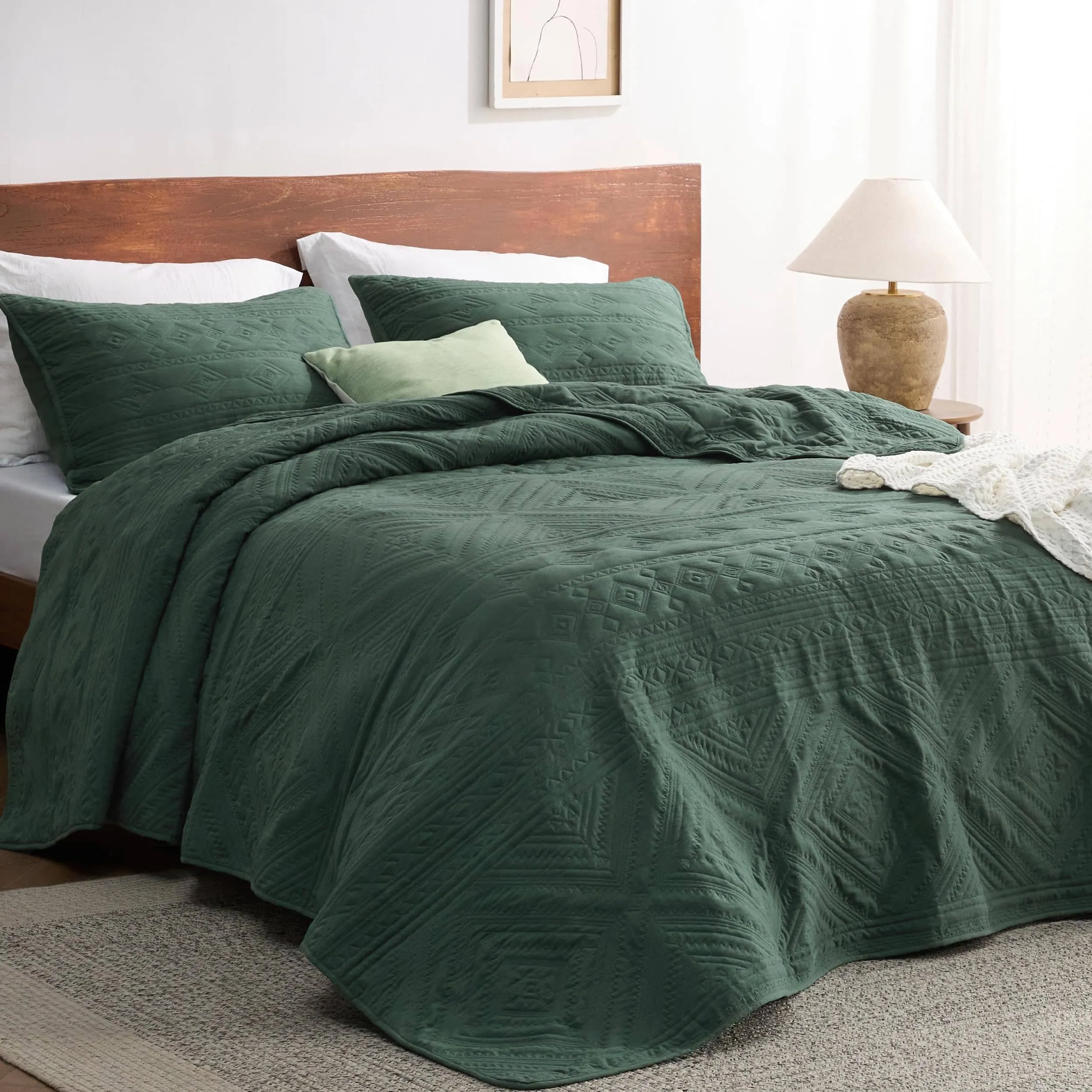 Prewashed Microfiber Quilt Set