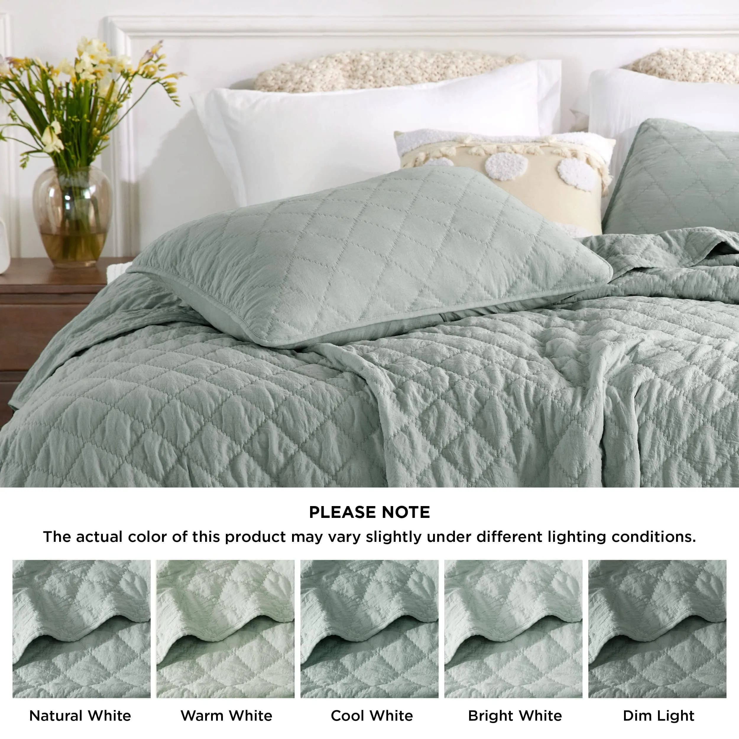 Prewashed Microfiber Quilt Set