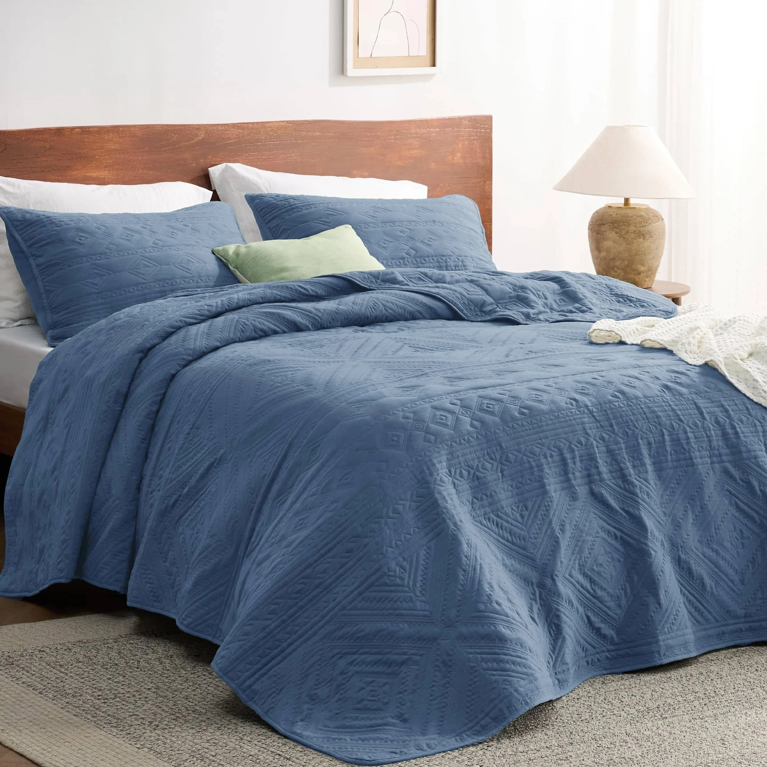 Prewashed Microfiber Quilt Set